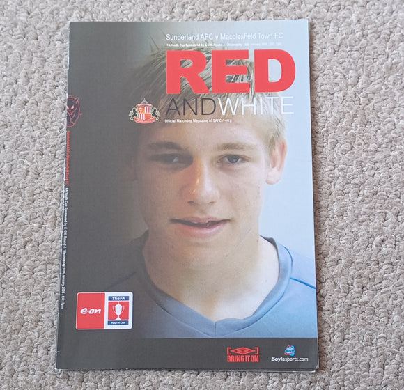 Sunderland v Macclesfield Town FAYC 4th round 2007/8