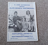 Hartlepool v Nottingham Forest 1977/8 Alan Goad Testimonial