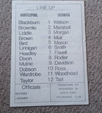 Hartlepool Utd v Berwick Rangers pre season Friendly 1984/5
