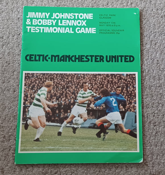 Celtic v Manchester United Jimmy Johnstone Testimonial 1976