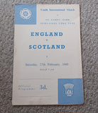England v Scotland Youth International 1960 At St James Pk Newcastle