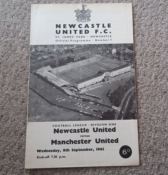 Newcastle Utd v Manchester Utd 1965/6