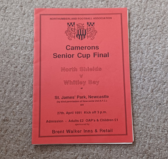 North Shields v Whitley Bay Camerons Cup Final 1991 at Newcastle Utd FC