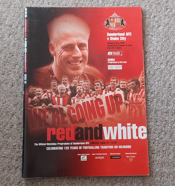 Sunderland v Stoke City 2004/5 Championship Souvenir edition programme