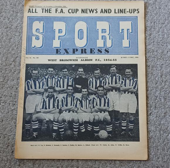 West Bromwich Albion Sport Express 1954/5