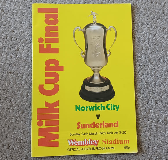 Sunderland v Norwich 1985 League Cup Final