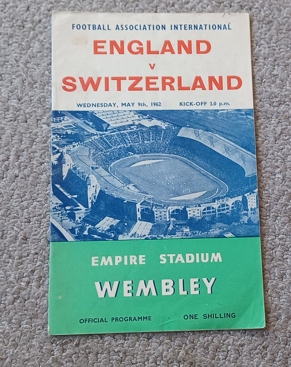 England v Switzerland 1962