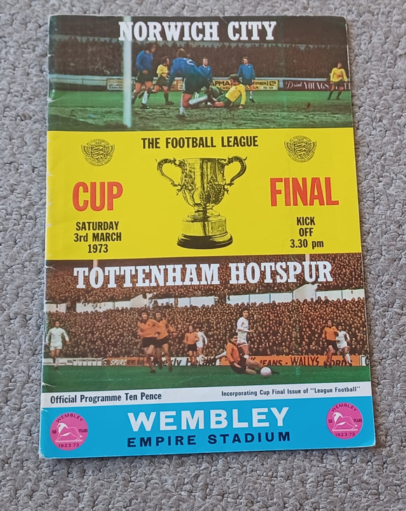 Tottenham v Norwich 1973 League Cup Final
