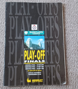 Play off Finals 1990 Sunderland Swindon Tranmere Cambridge Notts County Chesterfield