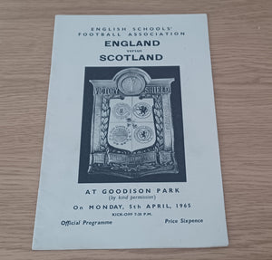 England v Scotland 1965 Schools International