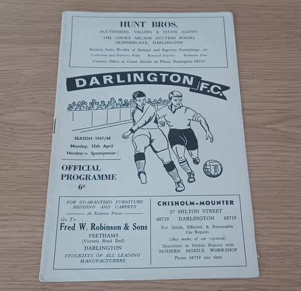 Horden CW v Spennymoor Durham Cup Final 1968