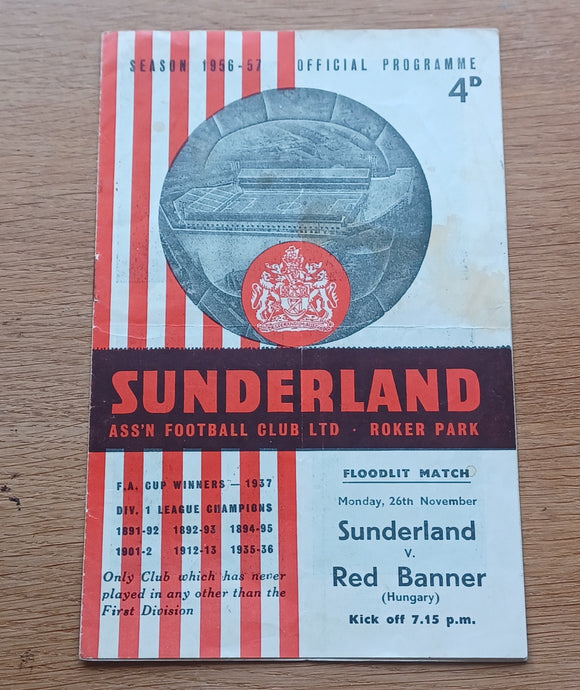 Sunderland v Red Banner 1956/7