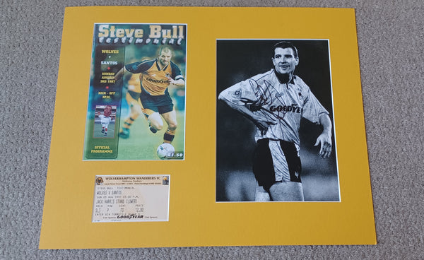 Steve Bull Wolves Signed Testimonial Display