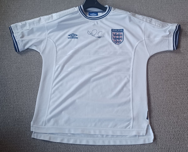 England Home Shirt 1999/00 Signed by Kevin Phillips Sunderland L