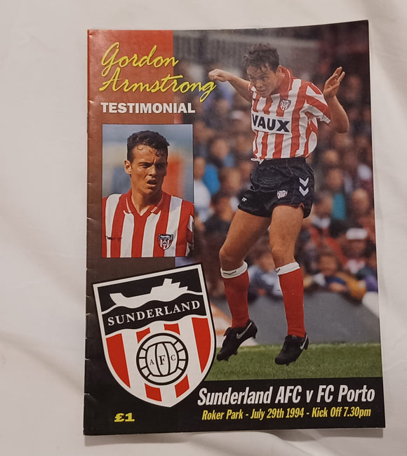 Sunderland v Porto Gordon Armstrong Testimonial 1994