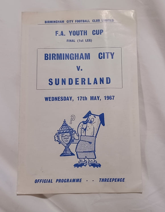 Birmingham City v Sunderland 1967 FA Youth Cup Final