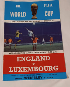 England v Luxembourg 1977