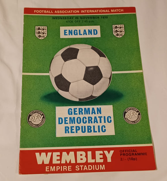 England v East Germany 1970