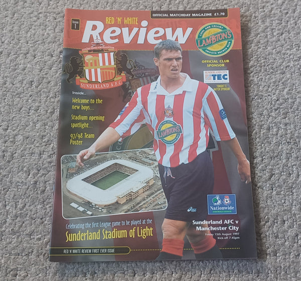 Sunderland v Manchester City 1997/8 1st Issue at S.O.L