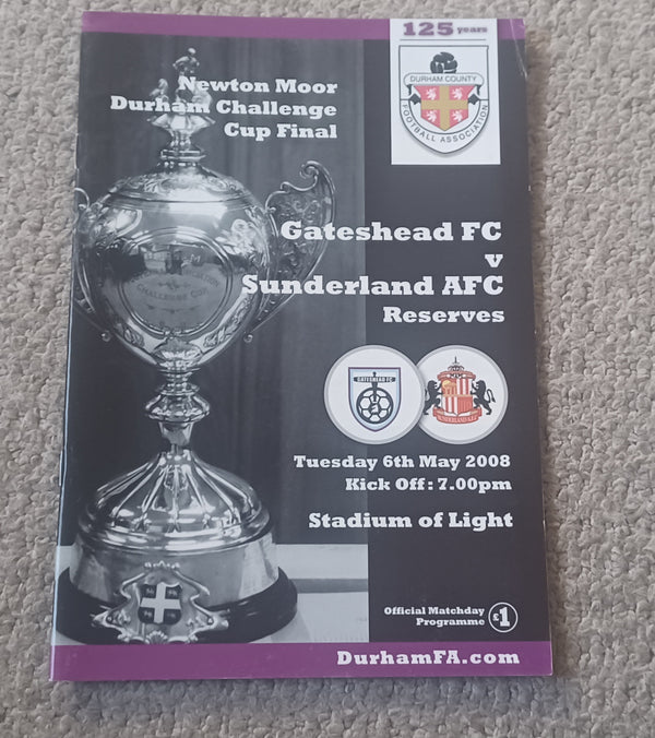 Gateshead v Sunderland AFC Reserves 2007/8