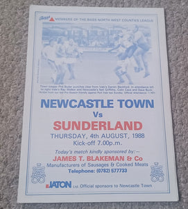 Newcastle Town v Sunderland 1988/9