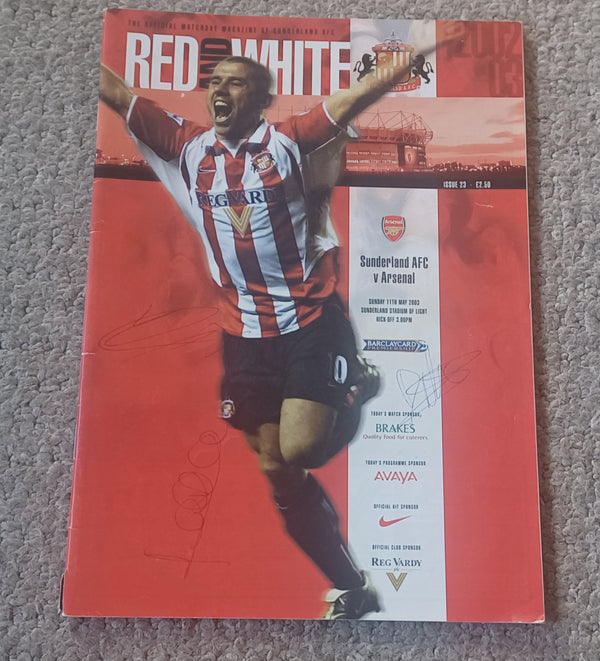 Sunderland v Arsenal 2002/3 SIGNED Phillips Arca