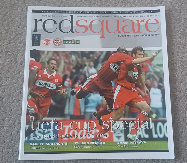 Middlesbrough v Banik Ostrava UEFA Cup 2004/5