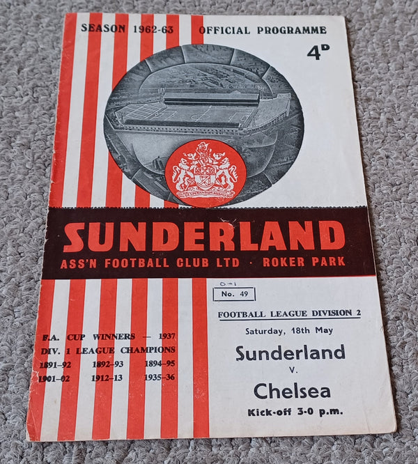 Sunderland v Chelsea 1962/3