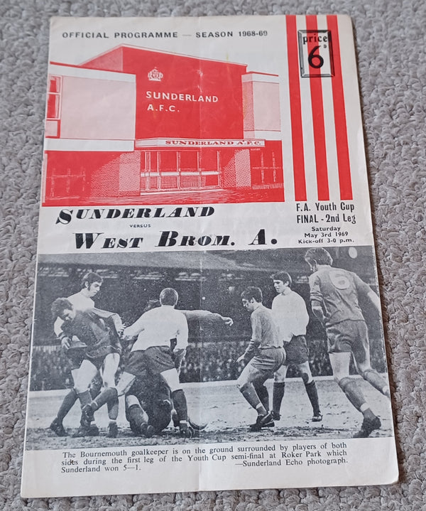 Sunderland v West Bromwich Albion 1969 FA Youth Cup Final