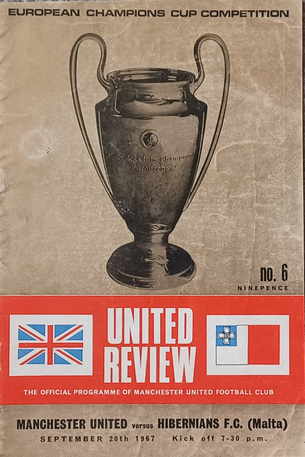 Manchester United v Hibernians 1967/8 European Cup