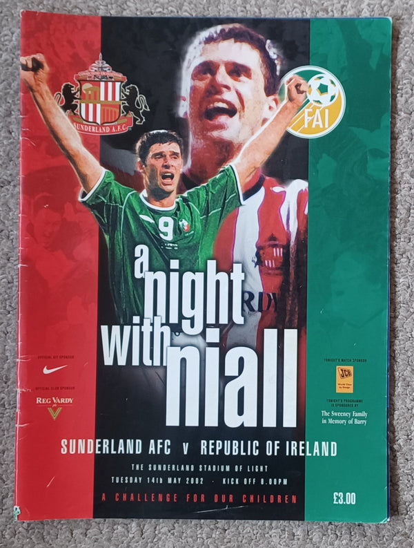 Sunderland v Republic of Ireland Niall Quinn Testimonial 2002