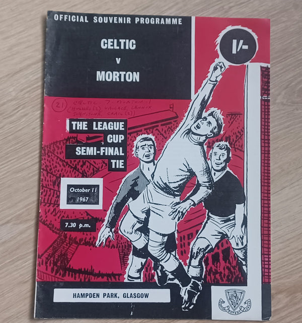 Celtic v Morton Scottish League Cup Semi Final 1967