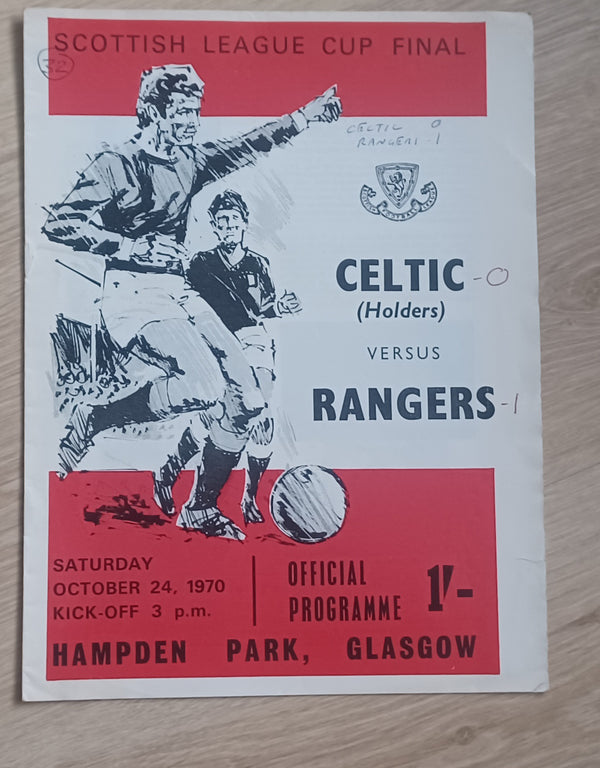 1970 Scottish League Cup Final Celtic v Rangers