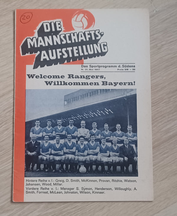 1967 European Cup Winners Cup Final Bayern Munich v Rangers