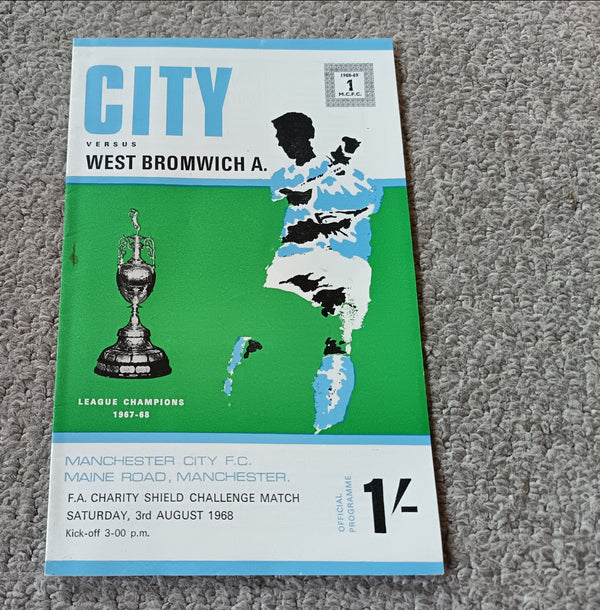 1968 Charity Shield Manchester City v West Bromwich Albion