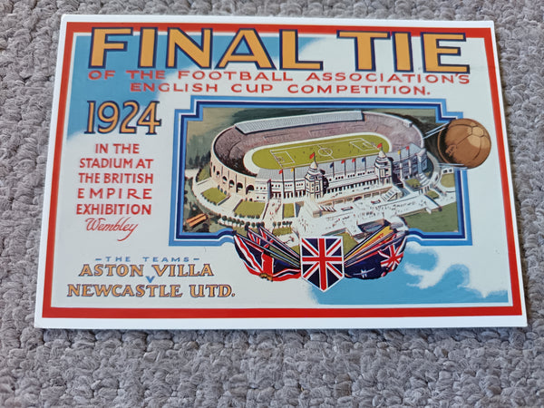 Postcard 1924 FA Cup Final