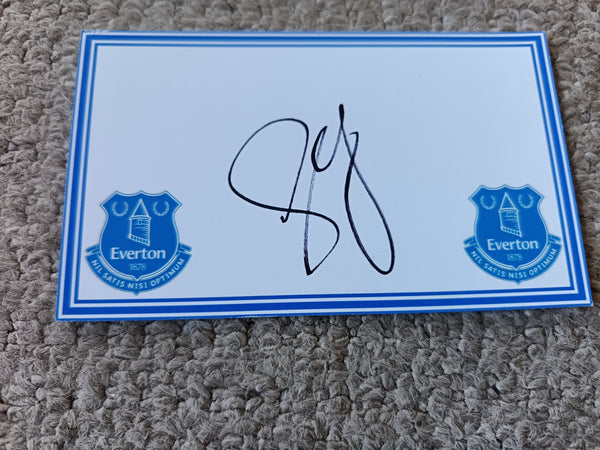 Steven Pienaar Everton Signed Card