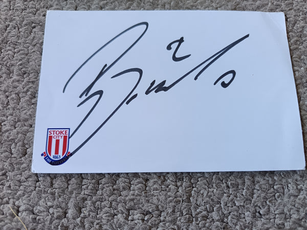 Phil Bardsley Stoke City Signed Card