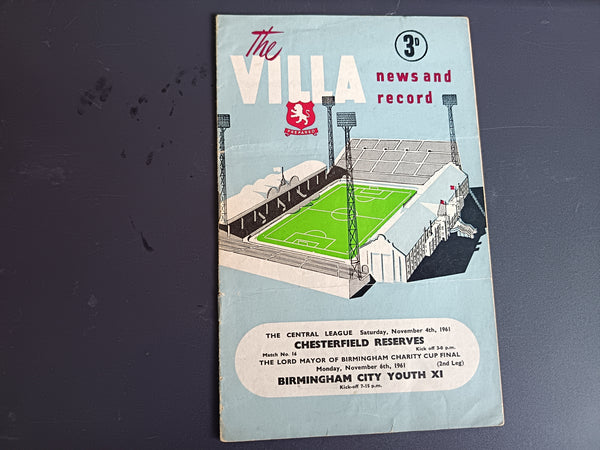 Aston Villa v Birmingham Charity Cup Final 1961