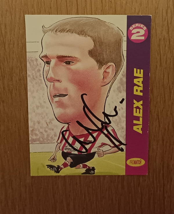 Alex Rae Signed Sunderland Pro Match Card