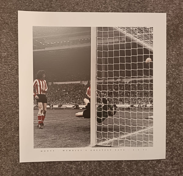 Jimmy Montgomery 1973 FA Cup Final Save Official Print