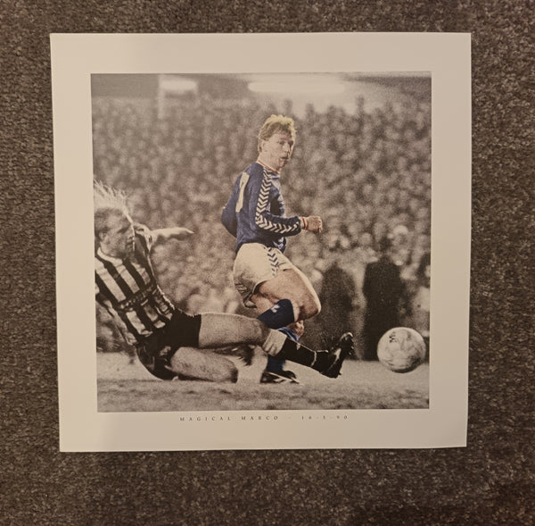 Marco Gabbiadini 1990 Goal v Newcastle Official Print