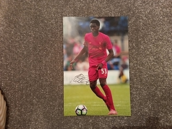 Ovie Ejaria Signed Liverpool Photo