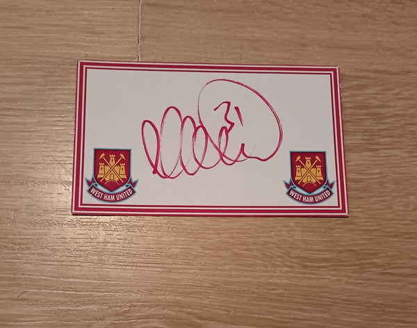 Matt Taylor West Ham Utd Signed Card