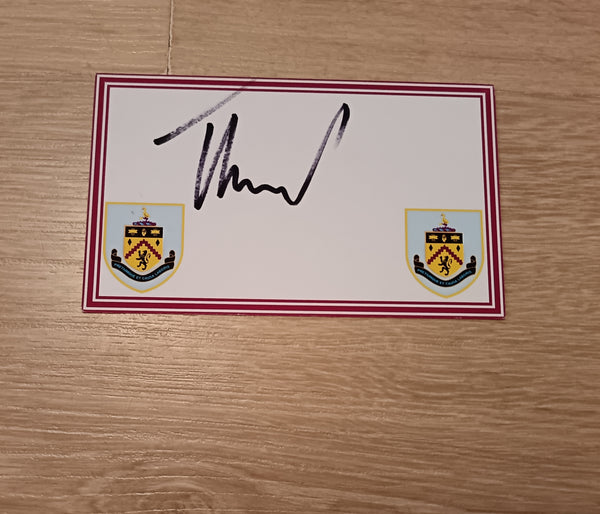 Tom Heaton Signed Burnley Card.