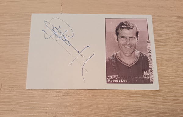 Robert Lee West Ham Utd Signed Card