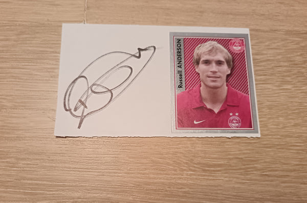 Russell Anderson Aberdeen Signed Card