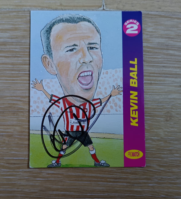 Sunderland Signed Pro Match Card Kevin Ball