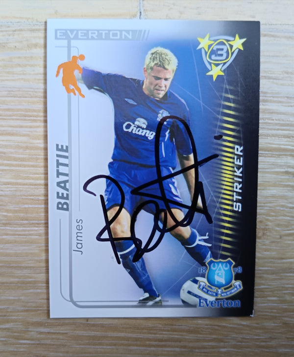 James Beattie Everton Signed Premier League Shoot Out Card