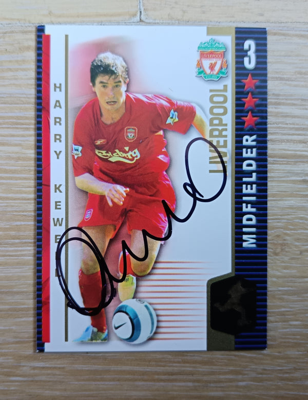 Harry Kewell Signed Liverpool Premier League Shoot Out Card